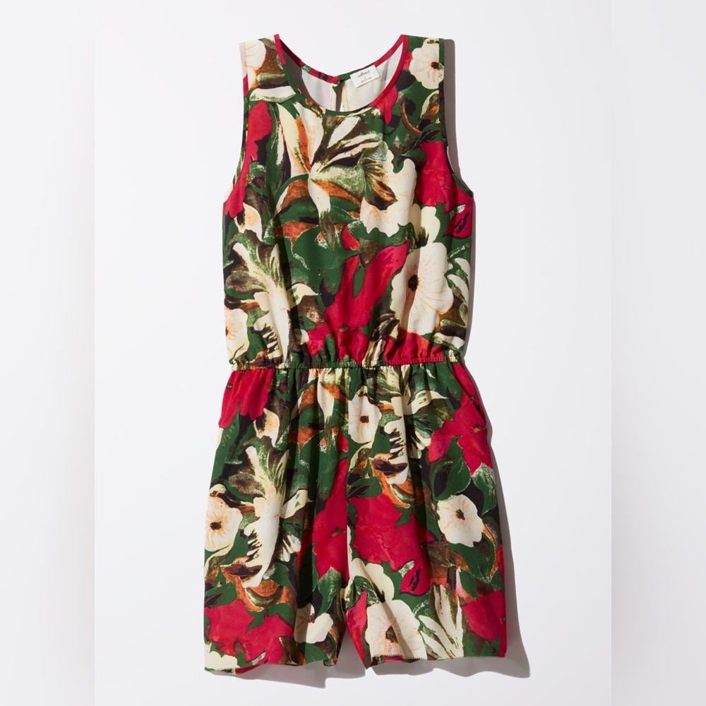 Aritzia Wilfred Rive Romper Floral Print.